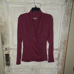 Soft Surroundings Drape Ruch side Top Size Large  C-6